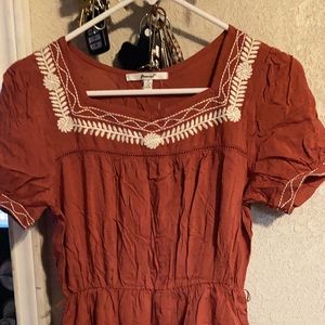 Papaya orange dress Mexican style